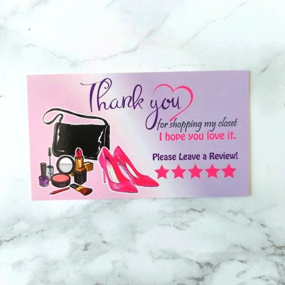 50 Thank You Cards insert business card - Picture 7 of 16